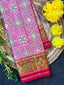 Baby pink navratna Handwoven Patola Silk Saree