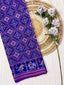Blue Panchanda Traditional Design Handwoven Patola Silk Saree