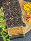 Black Navratna Design Handwoven Patola Silk Saree