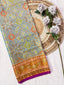 SkyBlue Navratna Design Tissue Double Zari Patola Saree
