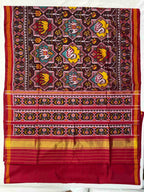 Motif In the Star Design Handwoven Patola Silk Saree