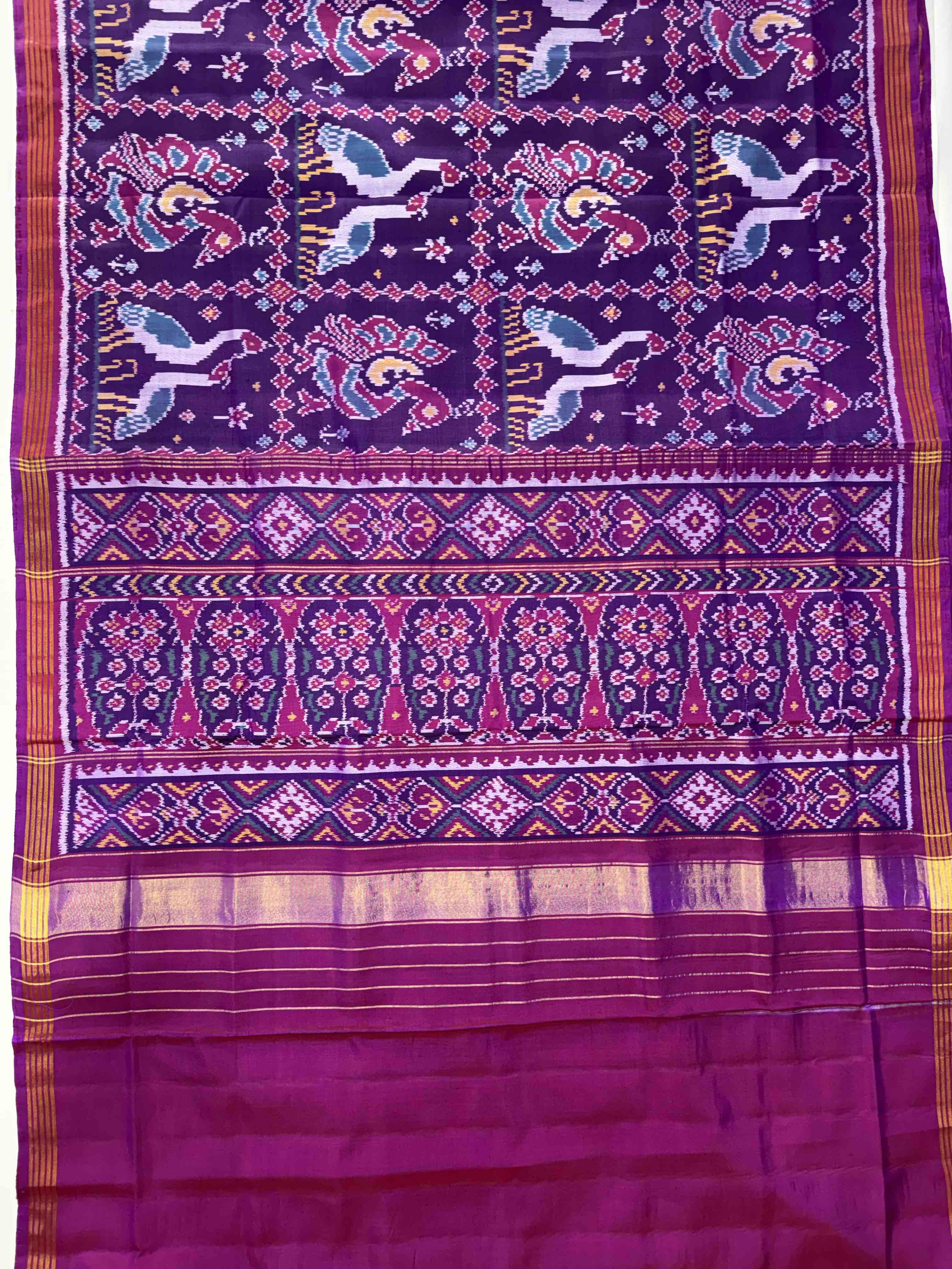 Big Motif Design Handwoven Patola Silk Saree