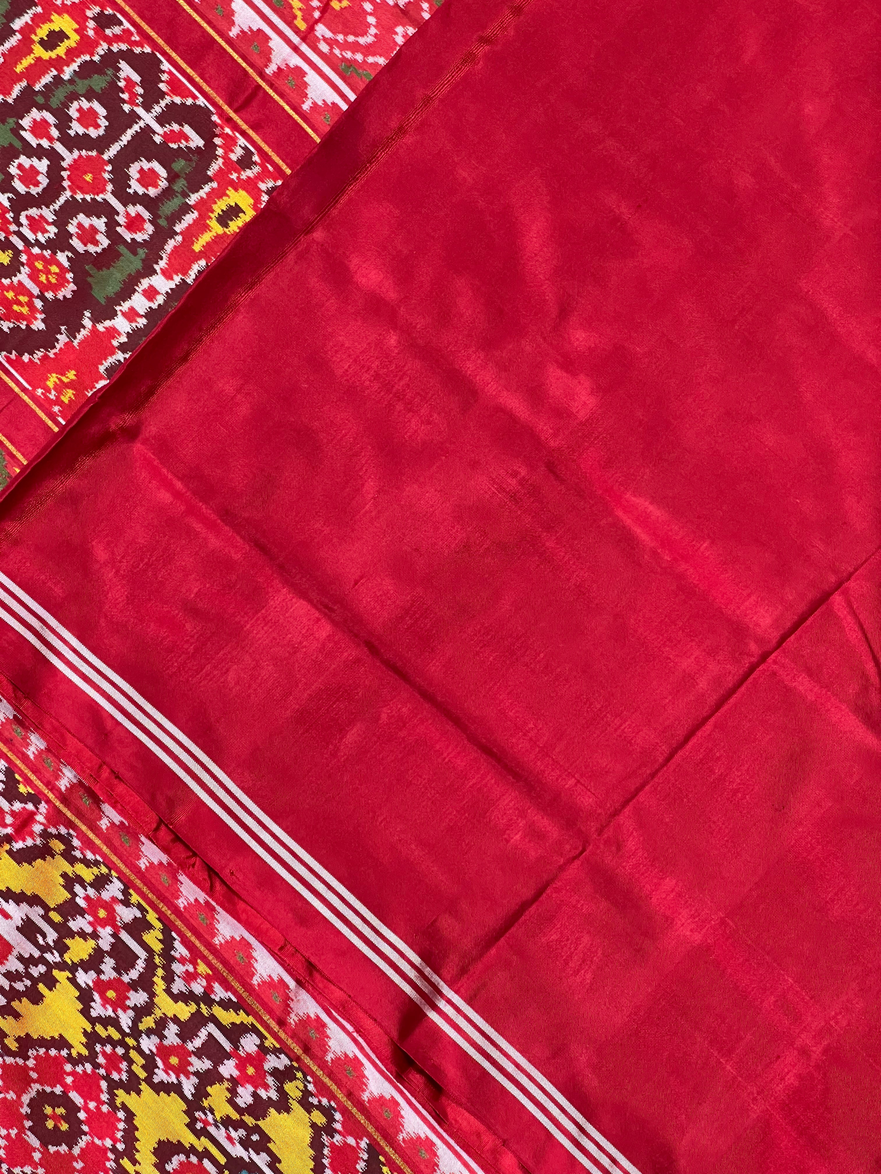 Fusion Traditional Design Handwoven Patola Silk Saree