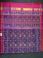 Laheriya Style Motif Design Handwoven Patola Silk Saree