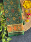 Green Panchanda Traditional Design Handwoven Patola Silk Saree