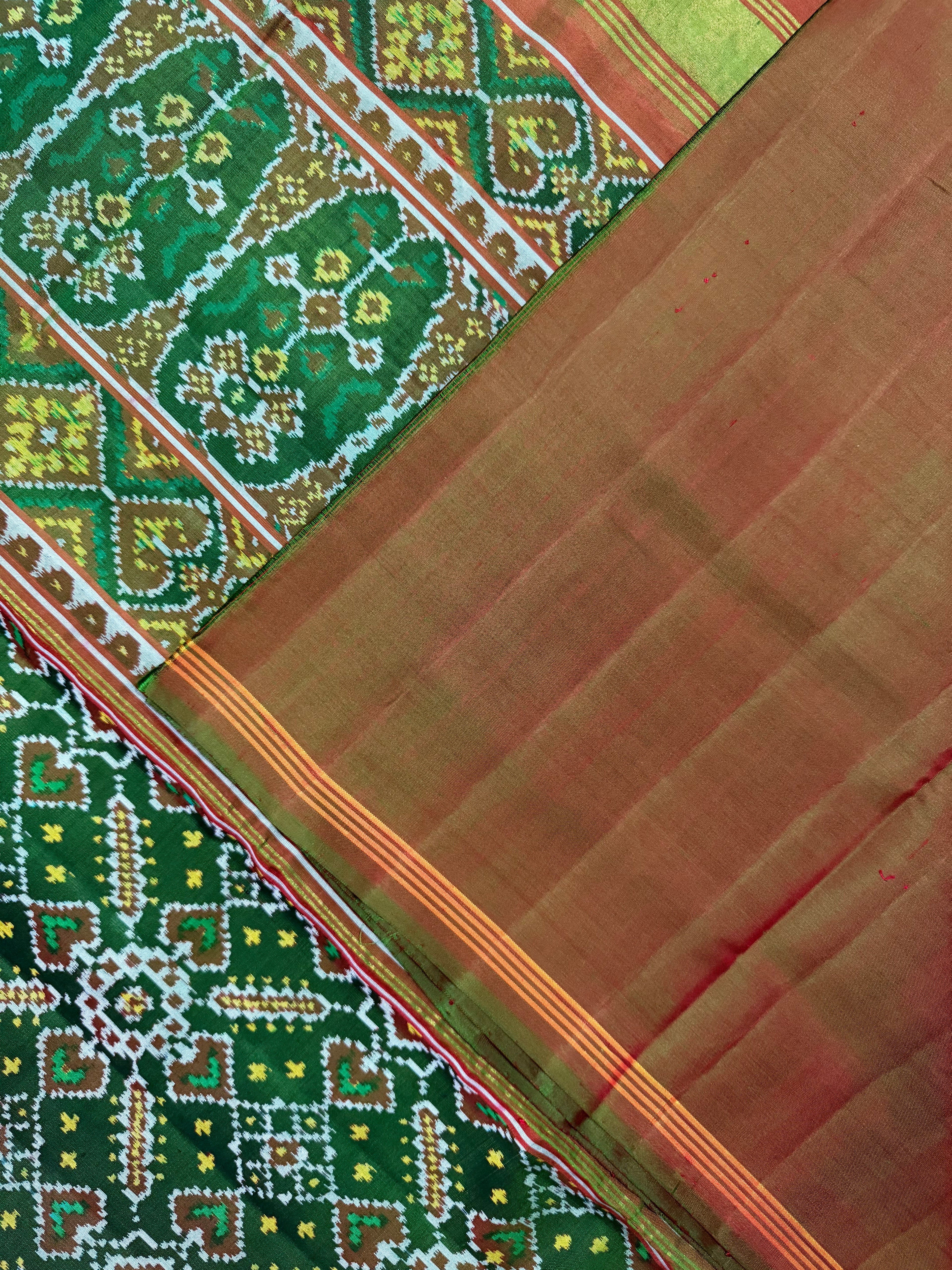 Manekchok Traditional Design Handwoven Patola Silk Saree