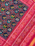 Small Motif Design Handwoven Patola Silk Saree