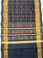 Black Navratna Design Handwoven Patola Silk Saree