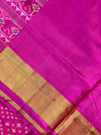 Pink Bandhni Design Handwoven Patola Silk Saree