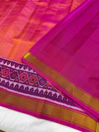 Plain gala Border Handwoven Patola Silk Saree