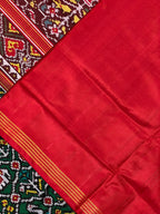 Green Motif Traditional Design Handwoven Patola Silk Saree