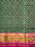 Green Fancy Design Handwoven Patola Silk Saree