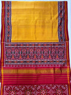 Plain Gala Border With Designer Blouse Handwoven Patola Silk Saree