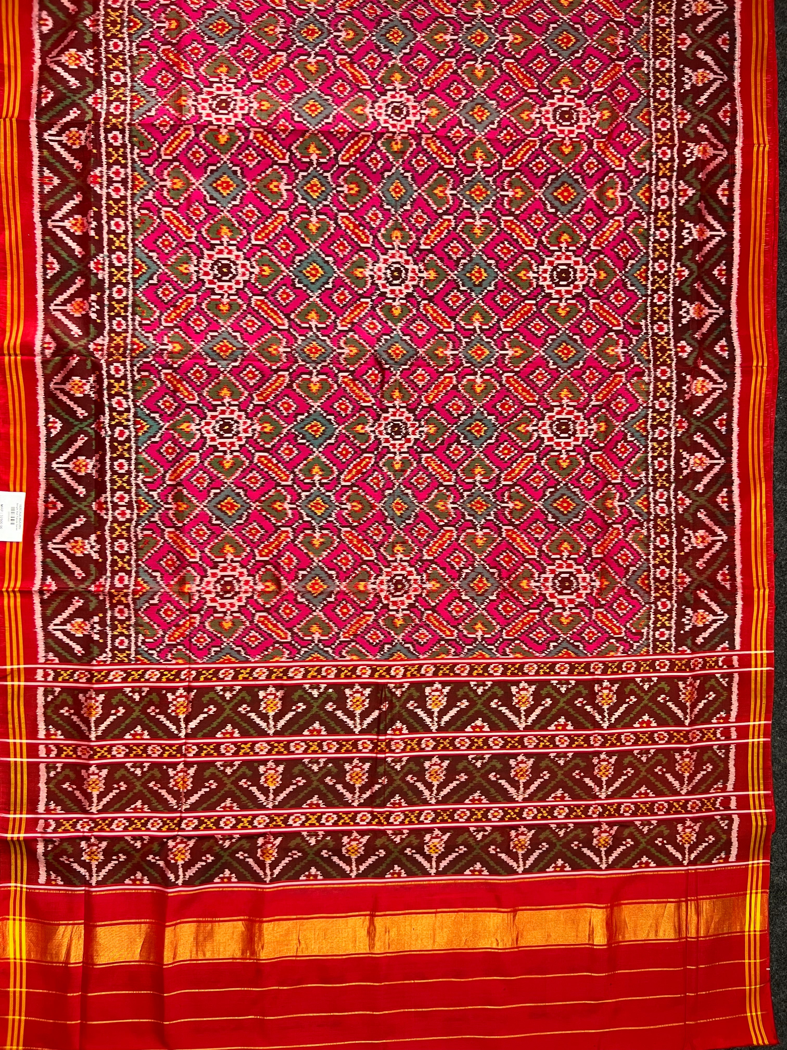 Manekchowk Traditional Design Handwoven Patola Silk Saree