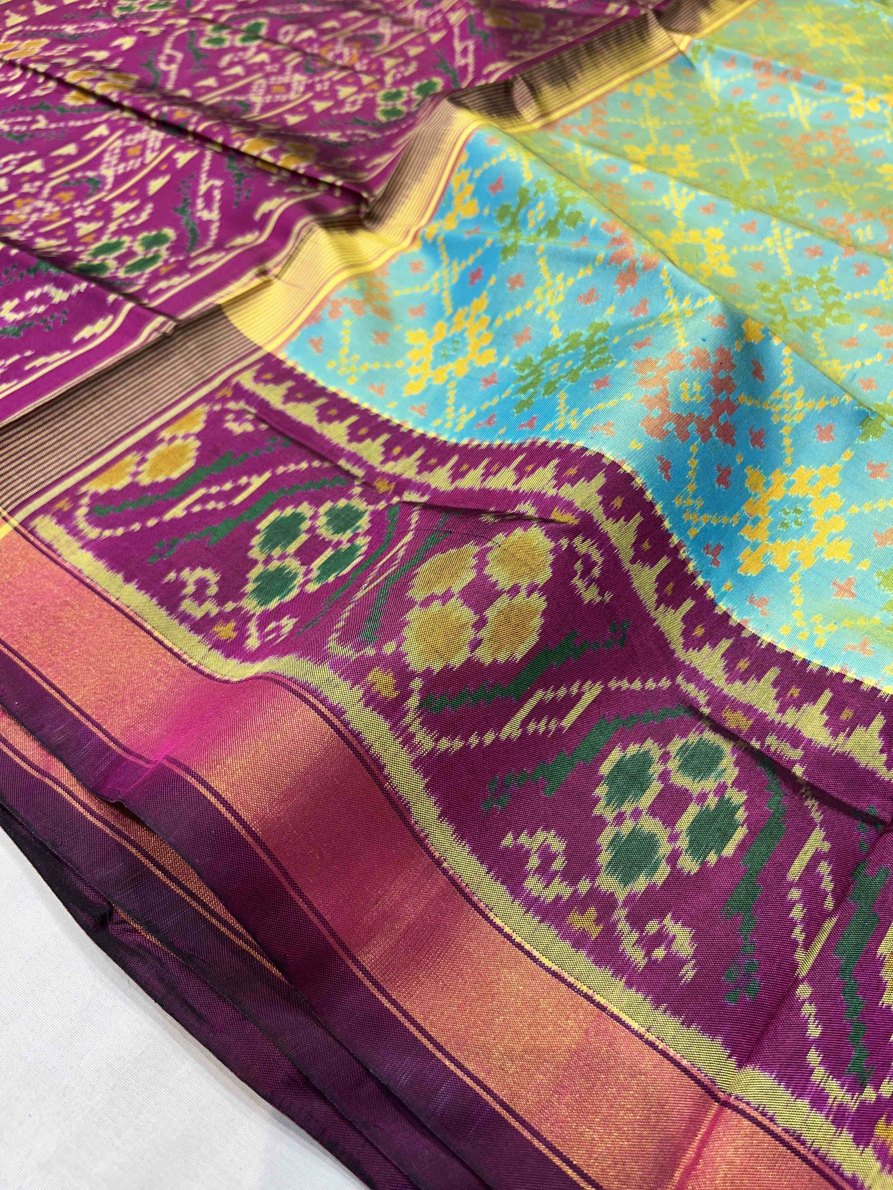 Handwoven Patola Silk Saree Chanda Bhat