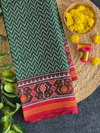 Laheriya Design Handwoven Patola Silk Saree