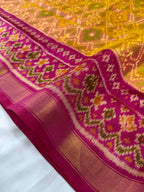 Pan-Chanda Traditional Design Handwoven Patola Silk Saree