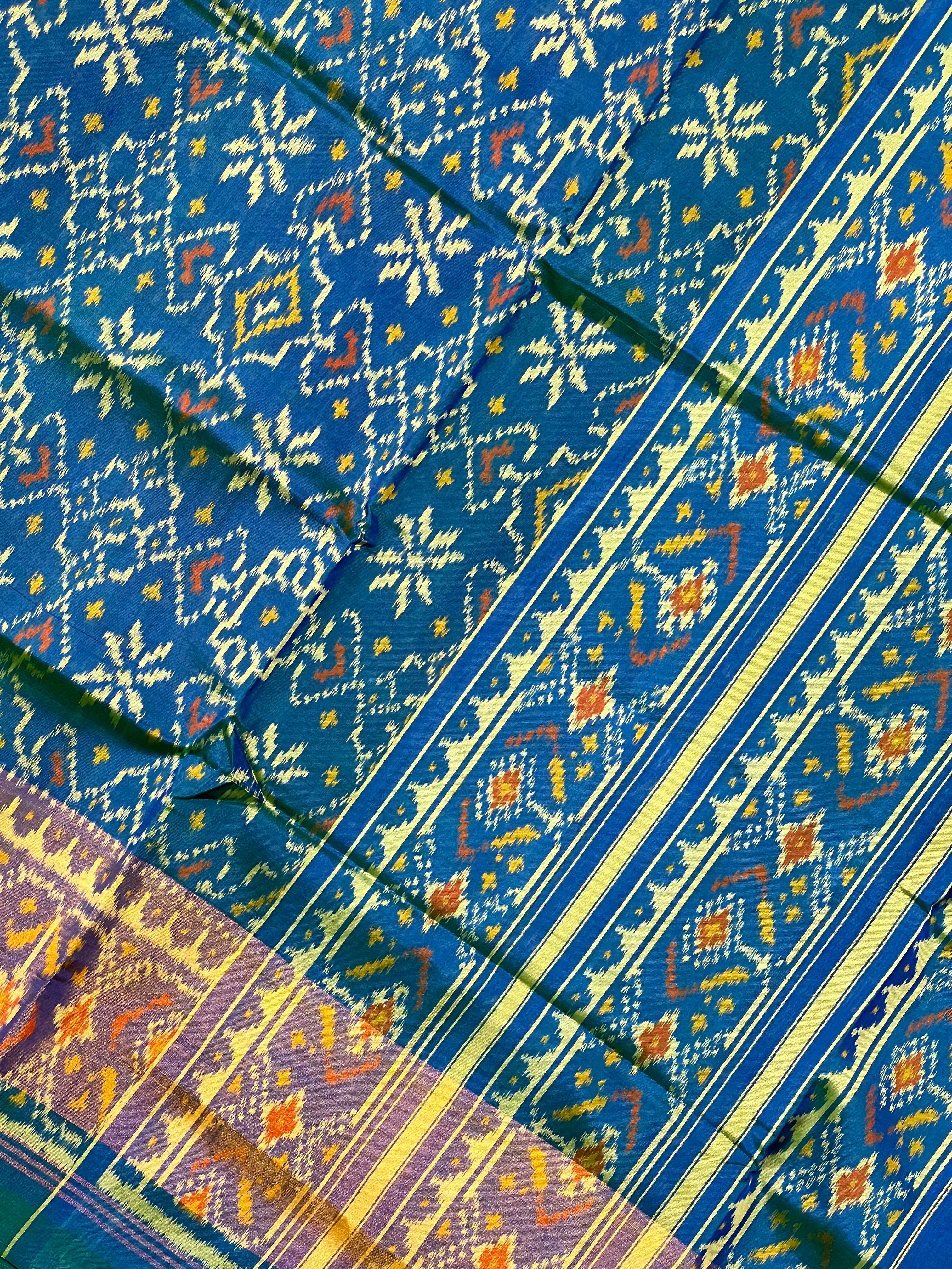 Fusion Design Handwoven Patola Silk Saree