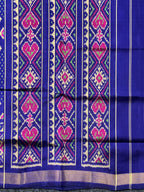 Blue Fancy Design Handwoven Patola Silk Saree