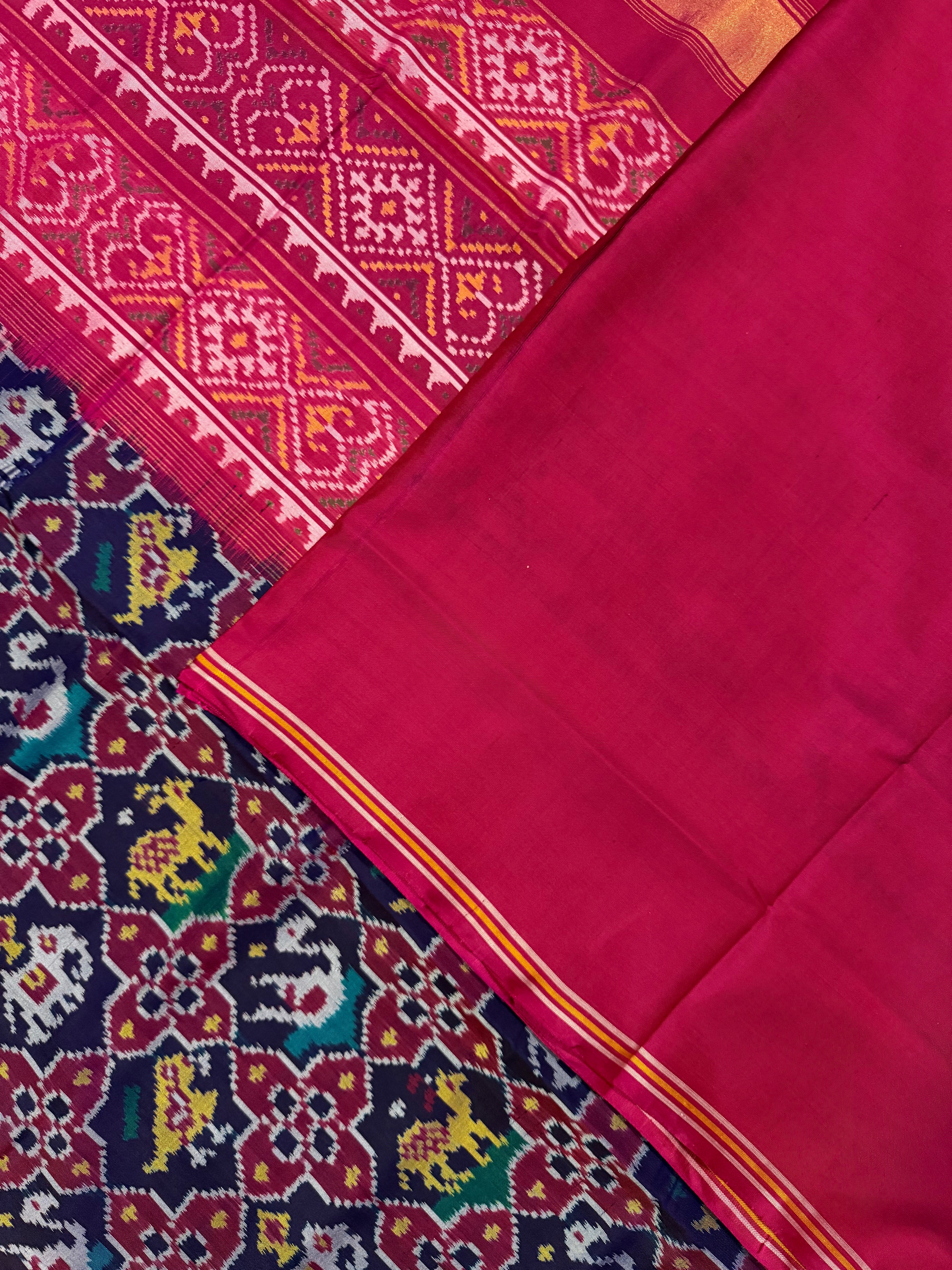Small Motif Design Handwoven Patola Silk Saree