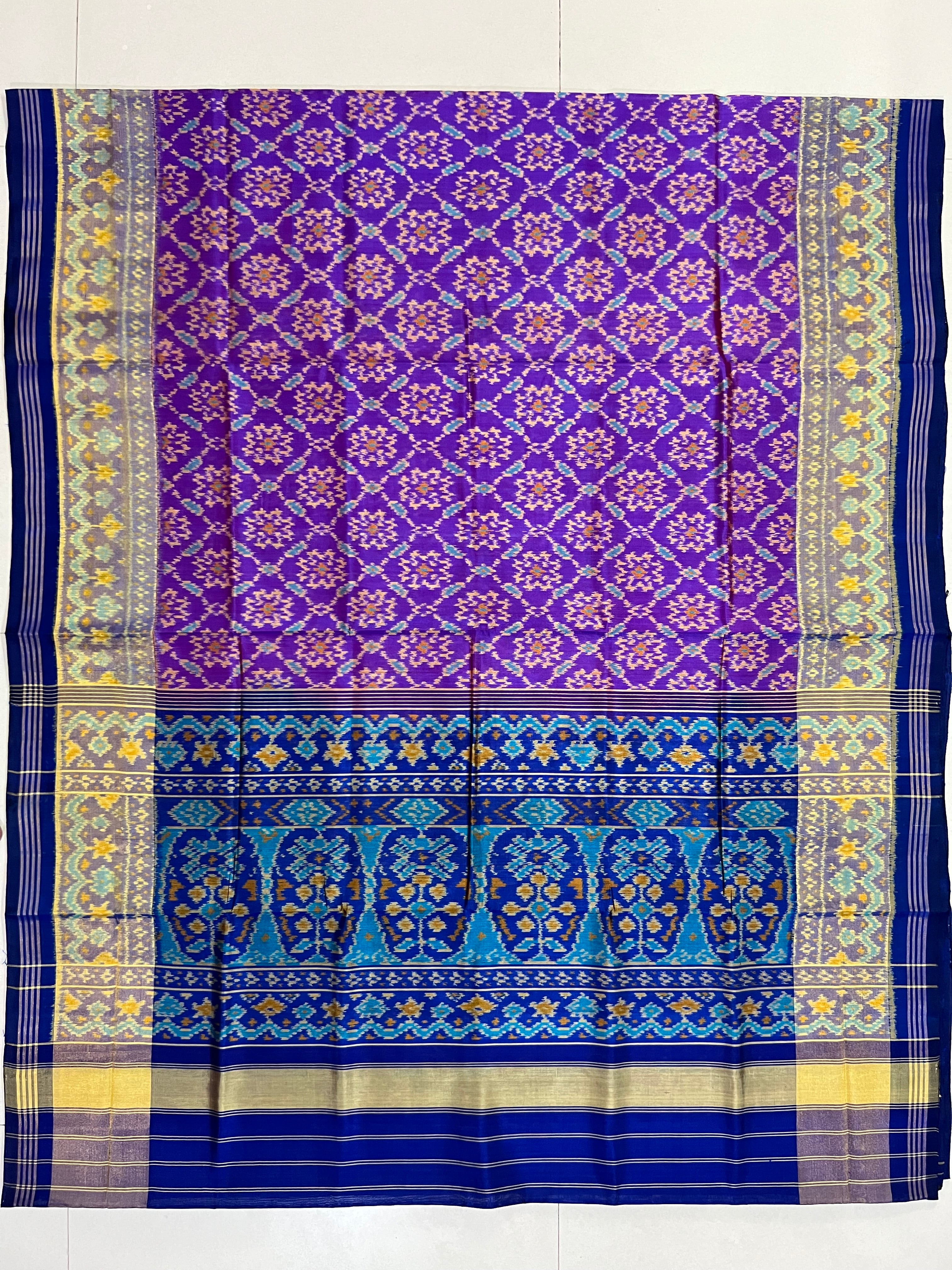 Fancy Design Handwoven Patola Silk Saree