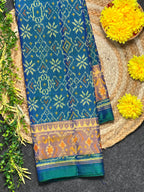 Fusion Design Handwoven Patola Silk Saree