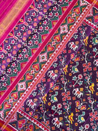 Laheriya Type Motif Design Handwoven Patola Silk Saree