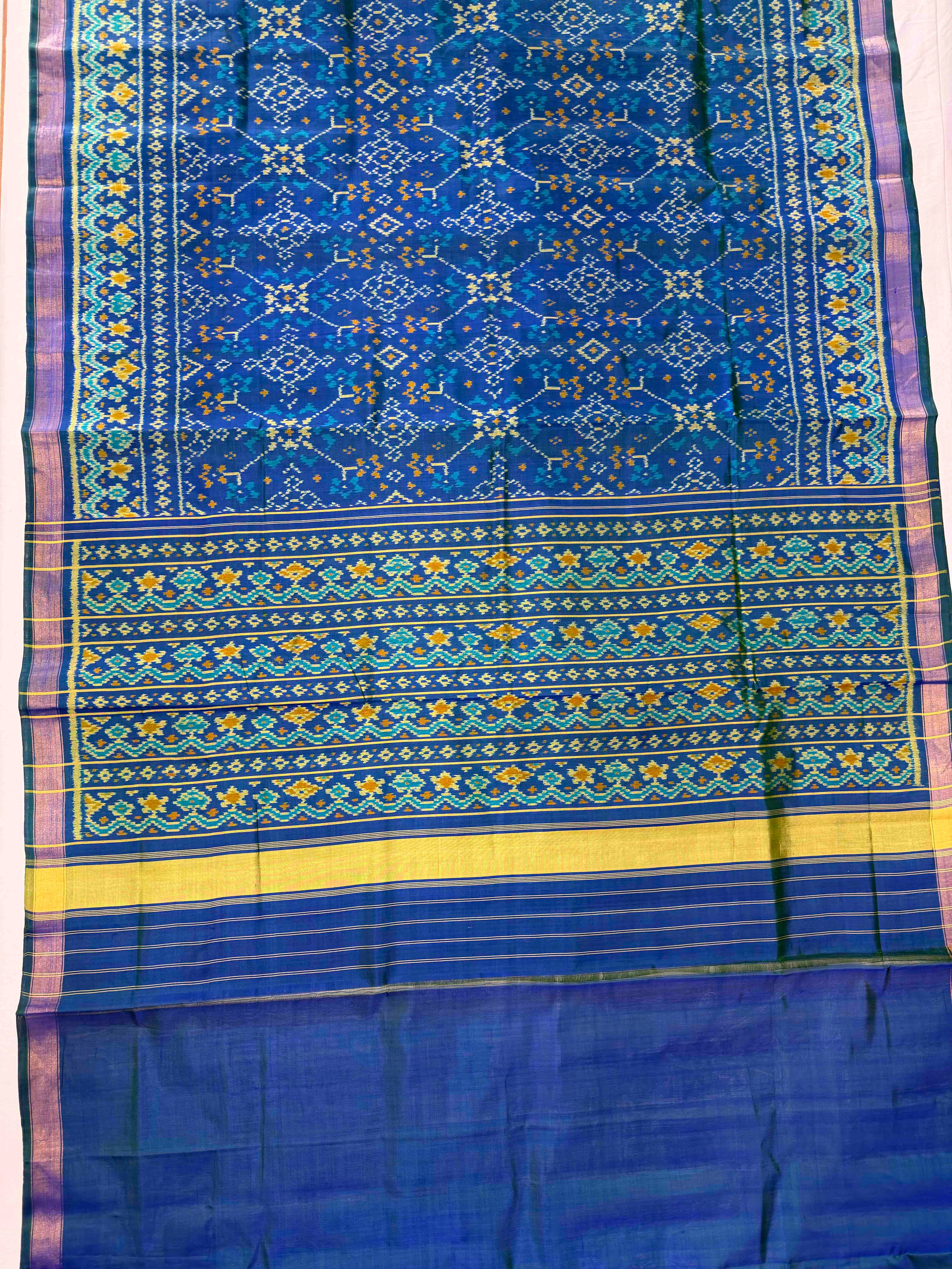 Navratna Design Handwoven Patola Silk Saree