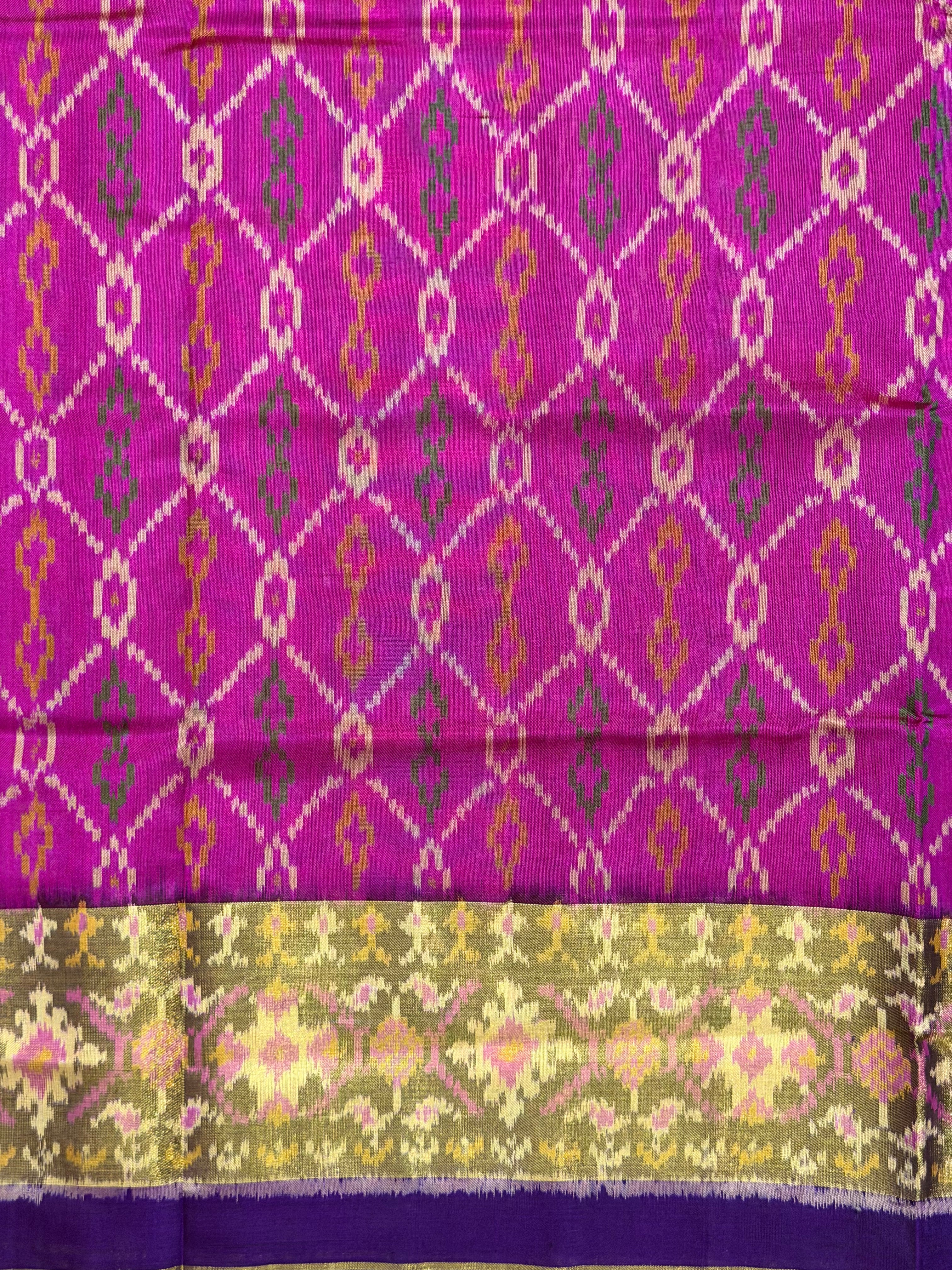 Fancy Design Handwoven Patola Silk Saree