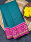 Plain Gala Border Handwoven Patola Dupatta