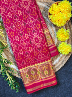 Navratna-Manekchowk Traditional Design Handwoven Patola Silk Saree