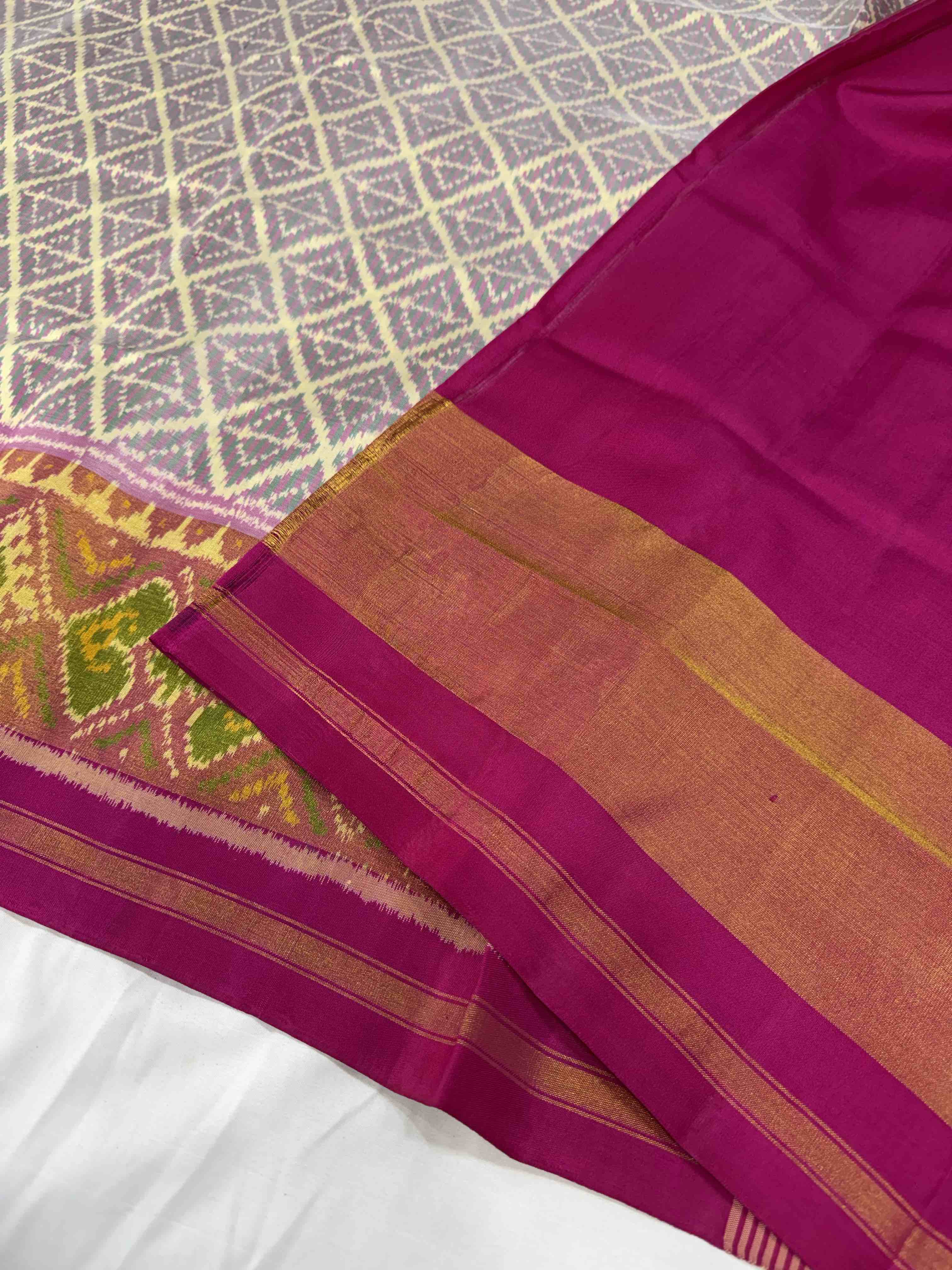 Fancy Design Handwoven Patola Silk Saree