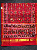 Red Color Traditional Design Handwoven Patola Silk Saree