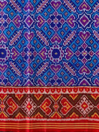 Blue Manekchowk Traditional Design Handwoven Patola Dupatta