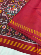 Motif In the Star Design Handwoven Patola Silk Saree