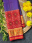 Skirt Border Purple With Red Handwoven Patola Silk Saree