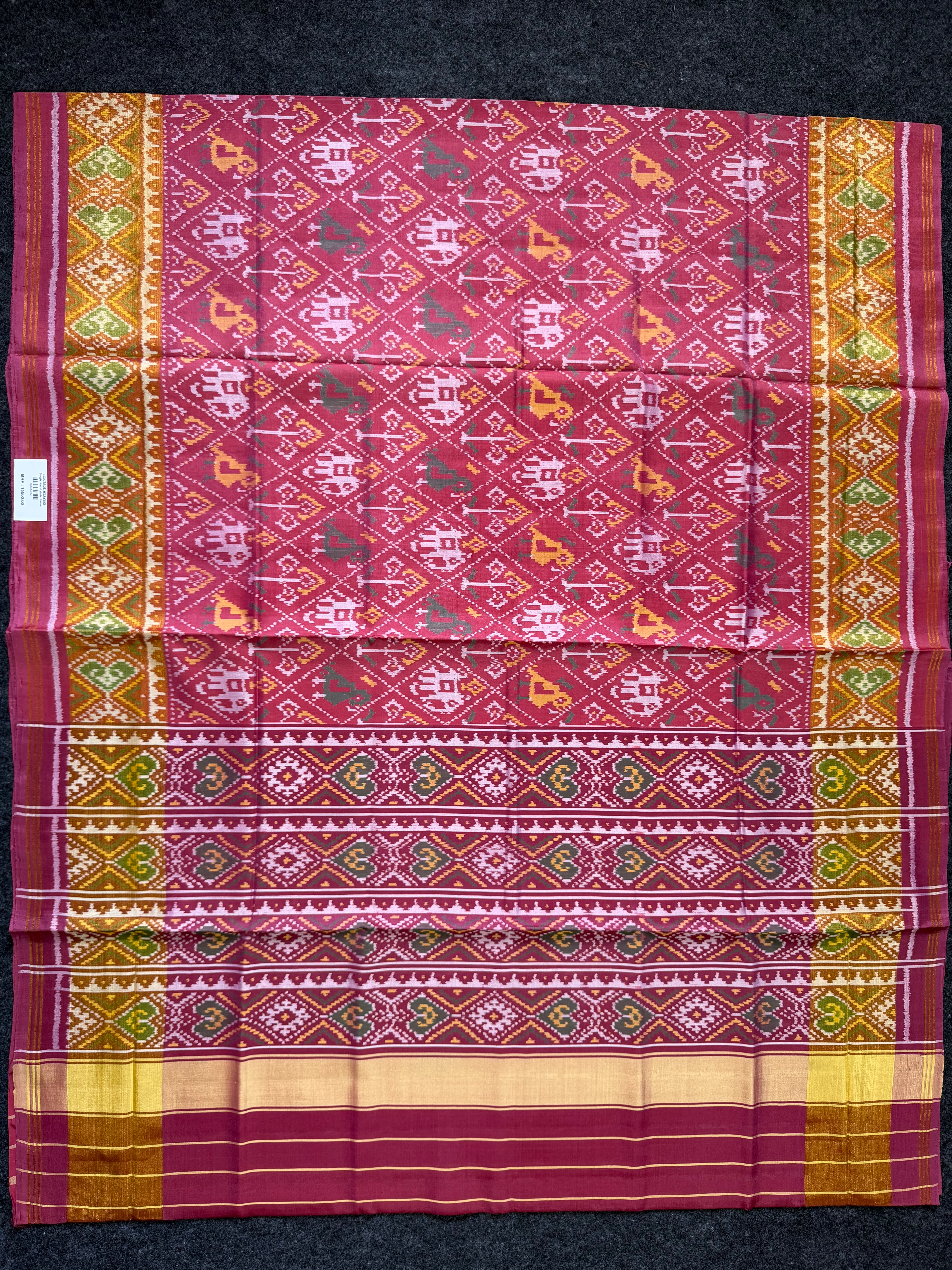Narikunj Traditional Design Handwoven Patola Silk Saree