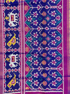 Blue Panchanda Traditional Design Handwoven Patola Silk Saree