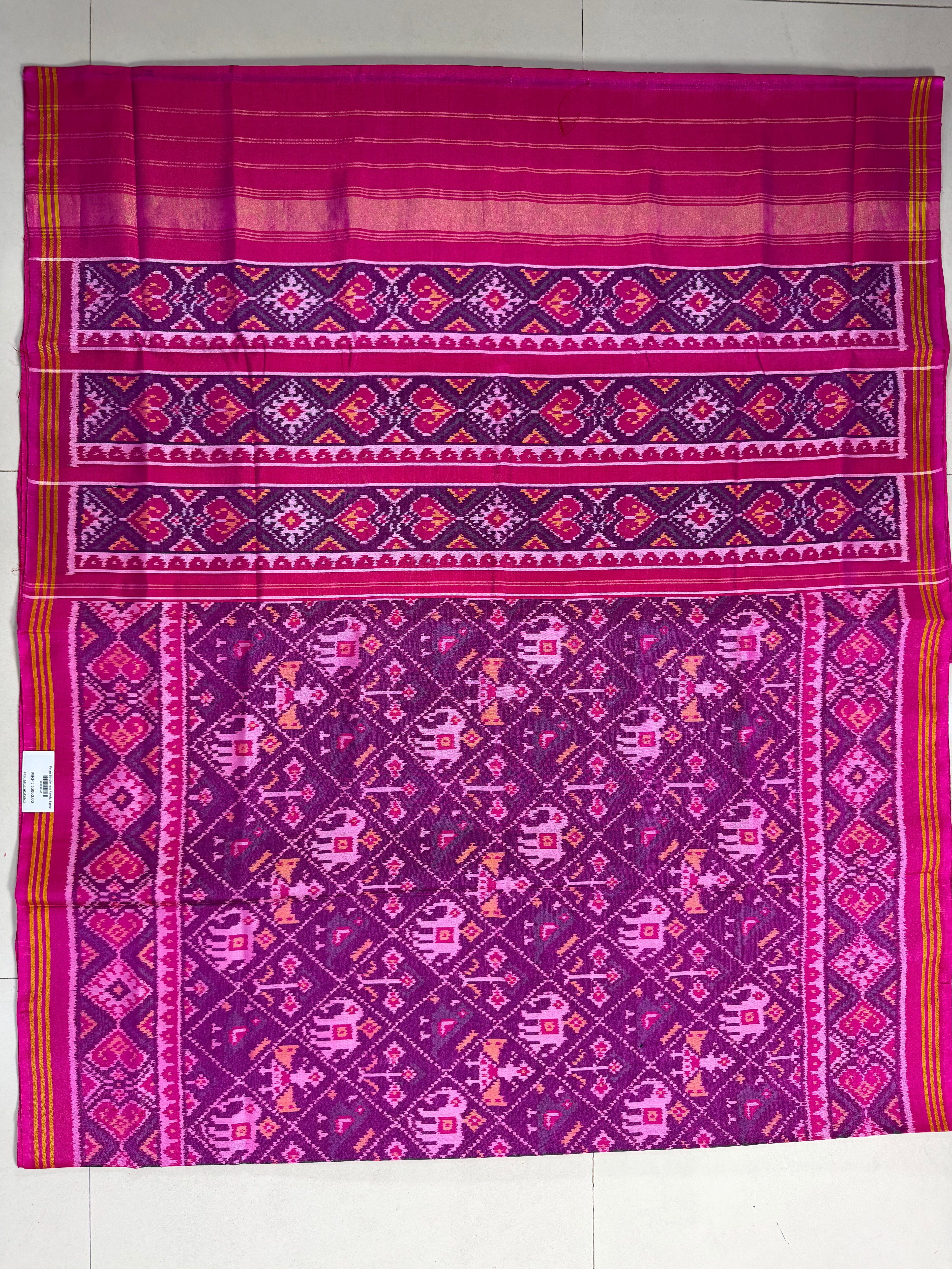Narikunj Traditional Design Handwoven Patola Silk Saree