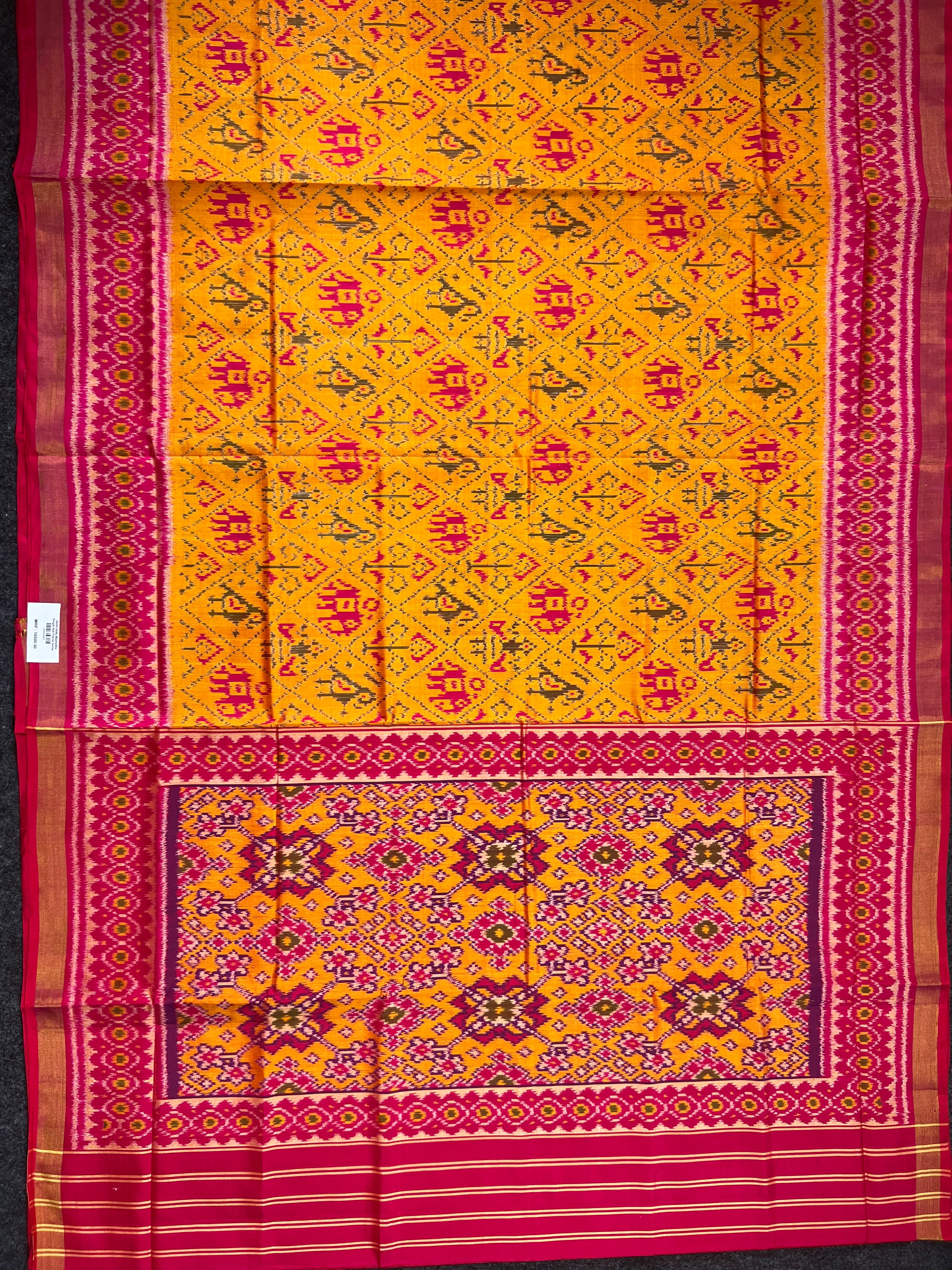 Typical Narikunj Traditional Design Handwoven Patola Silk Saree Secondary image