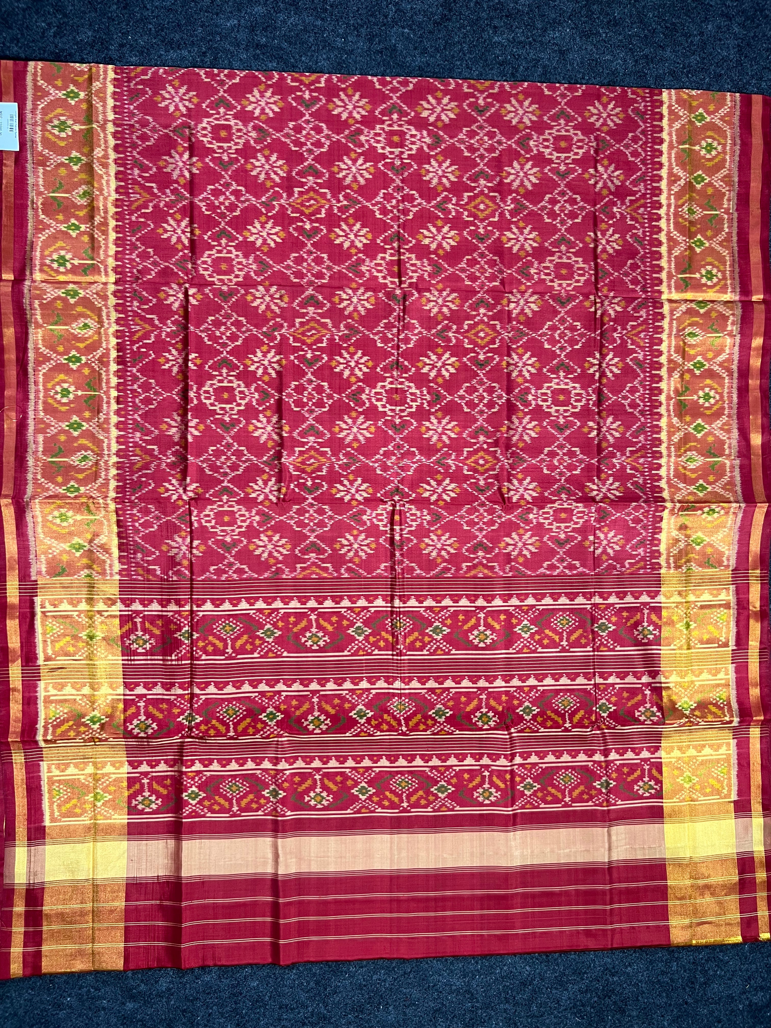 Manekchowk Traditional Design Handwoven Patola Silk Saree