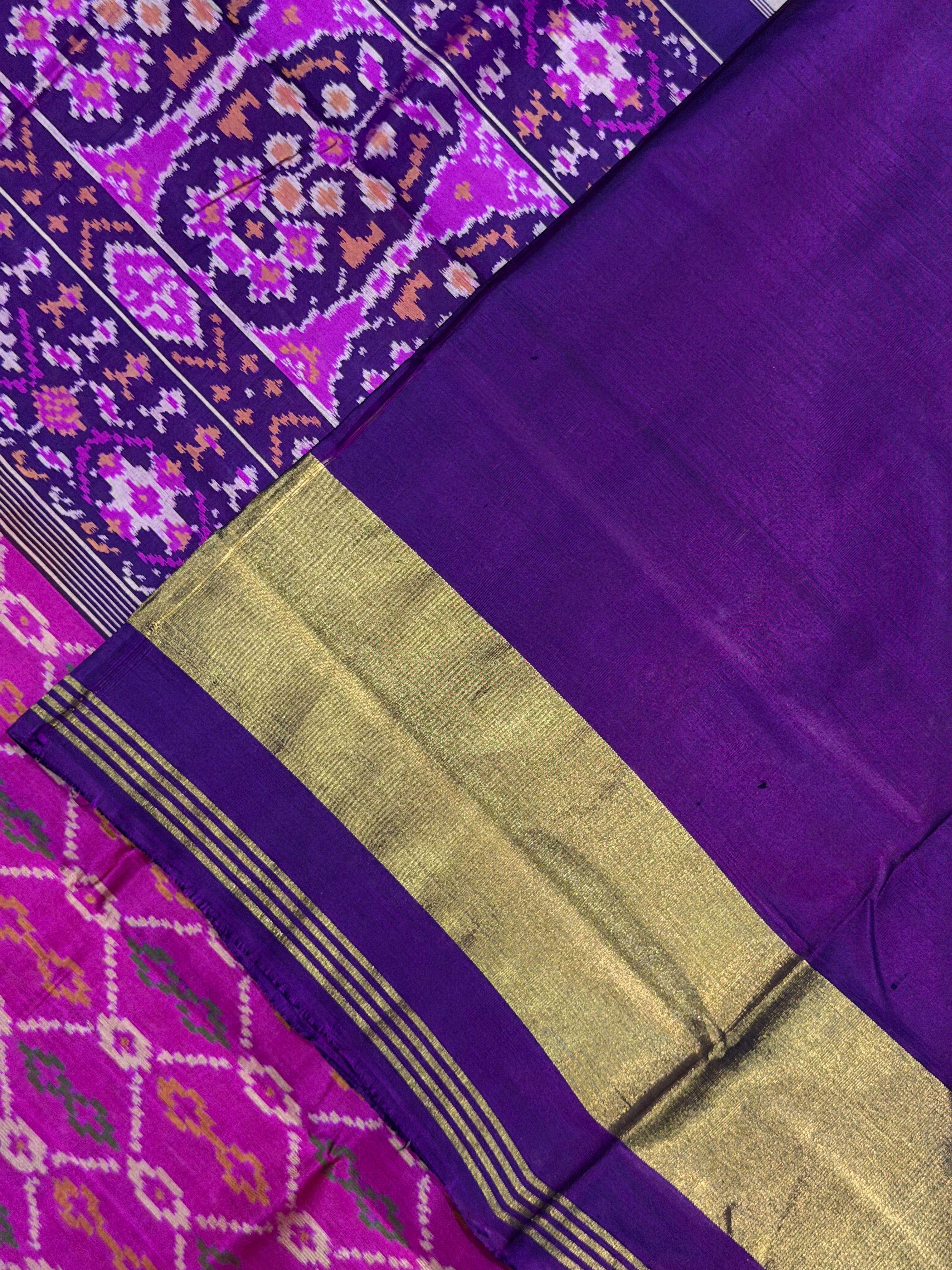Fancy Design Handwoven Patola Silk Saree