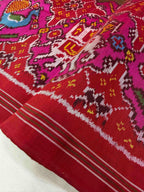 Pink Color Big Motif Design Handwoven Patola Silk Saree