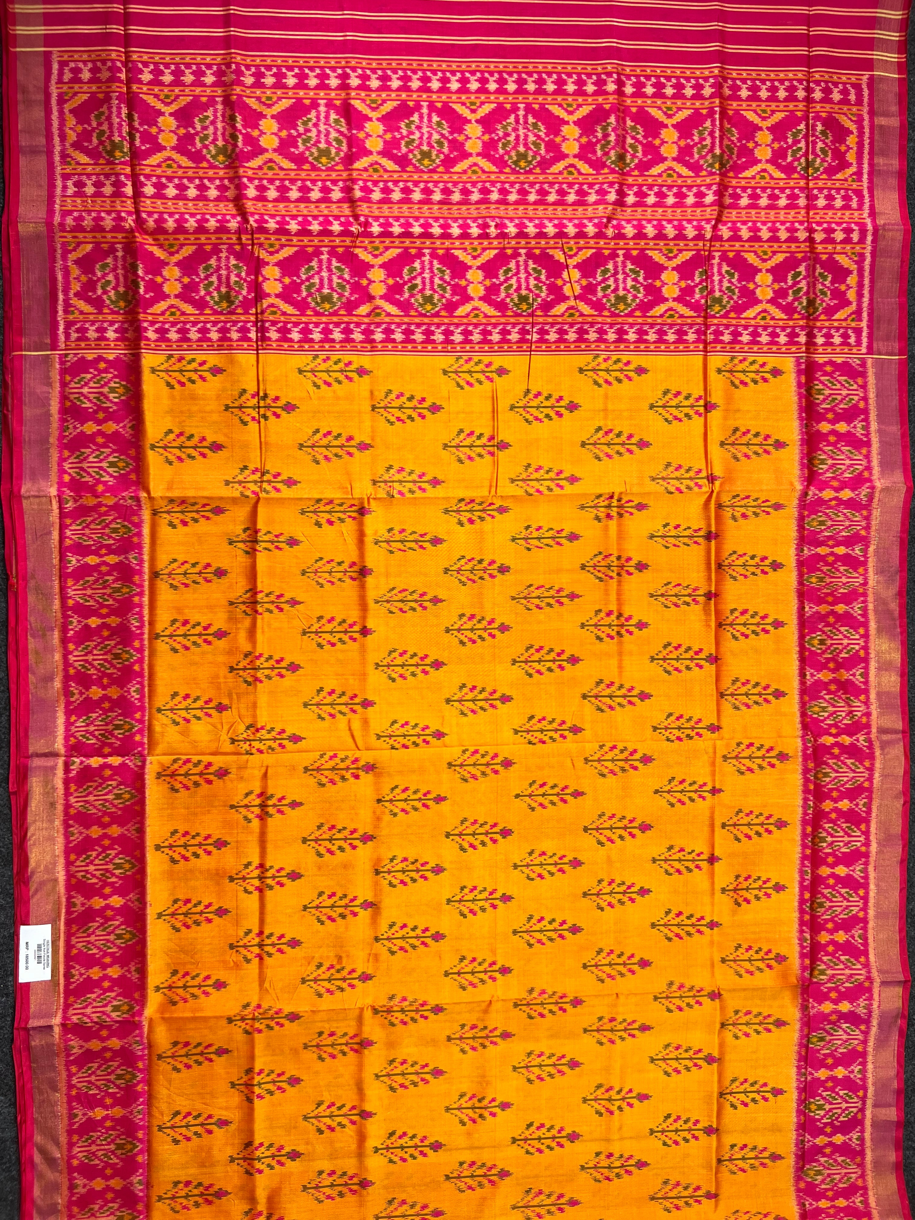 Fancy Design Handwoven Patola Silk Saree Secondary image