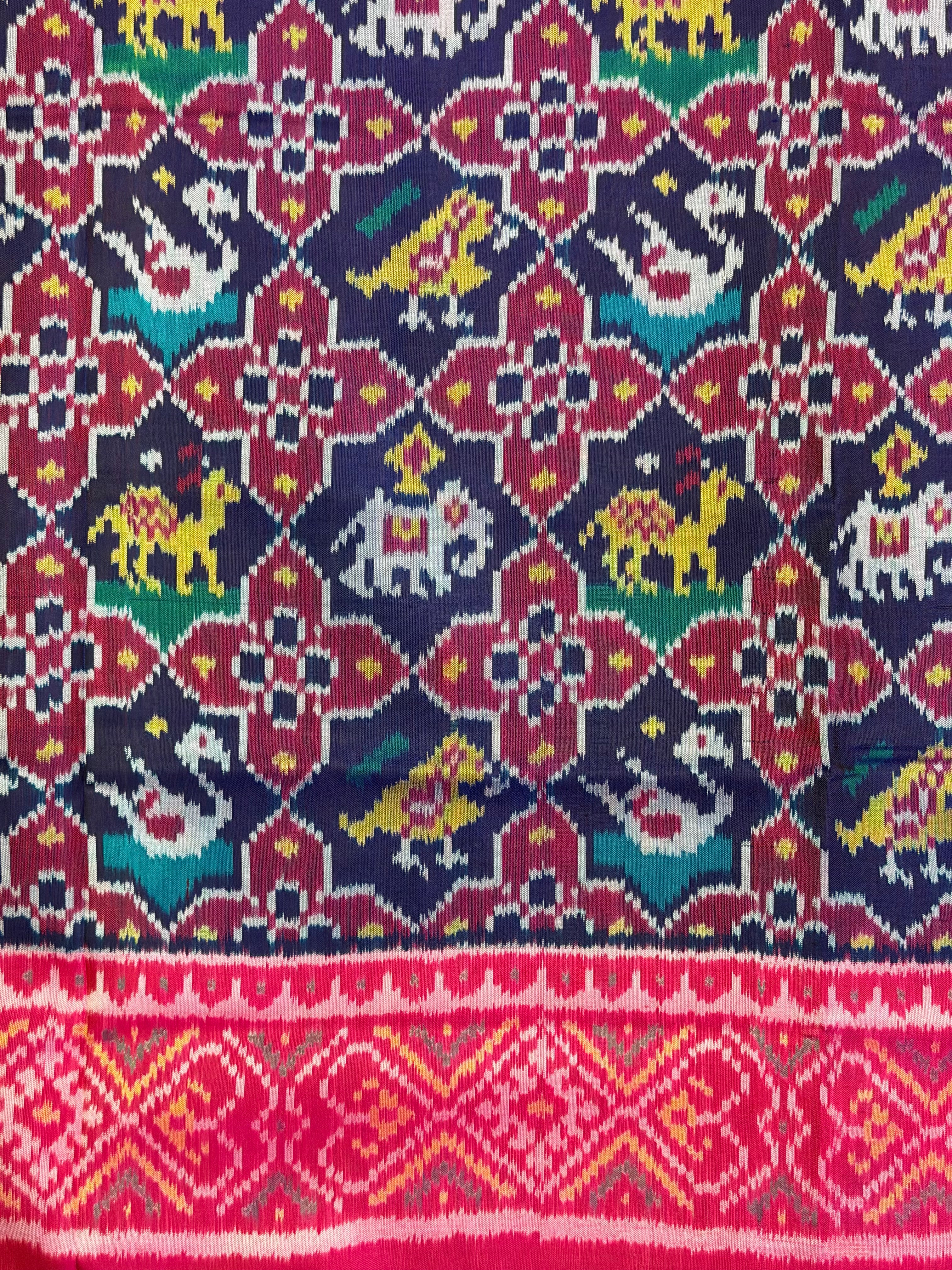 Small Motif Design Handwoven Patola Silk Saree