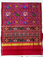 Pink Color Big Motif Design Handwoven Patola Silk Saree