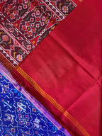 Motif Design With Blue Color Handwoven Patola Silk Saree