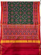 Green Navratna Design Handwoven Patola Silk Saree