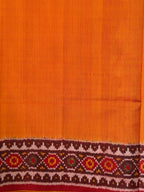Plain Gala Border With Designer Blouse Handwoven Patola Silk Saree
