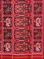 Handwoven Patola Silk Saree Elephant Designer